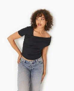 Top Asymétrique One Shoulder - Noir