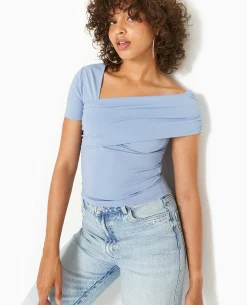 Top Asymétrique One Shoulder - Bleu