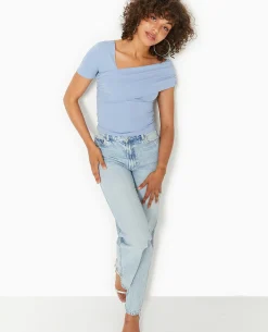 Top Asymétrique One Shoulder - Bleu