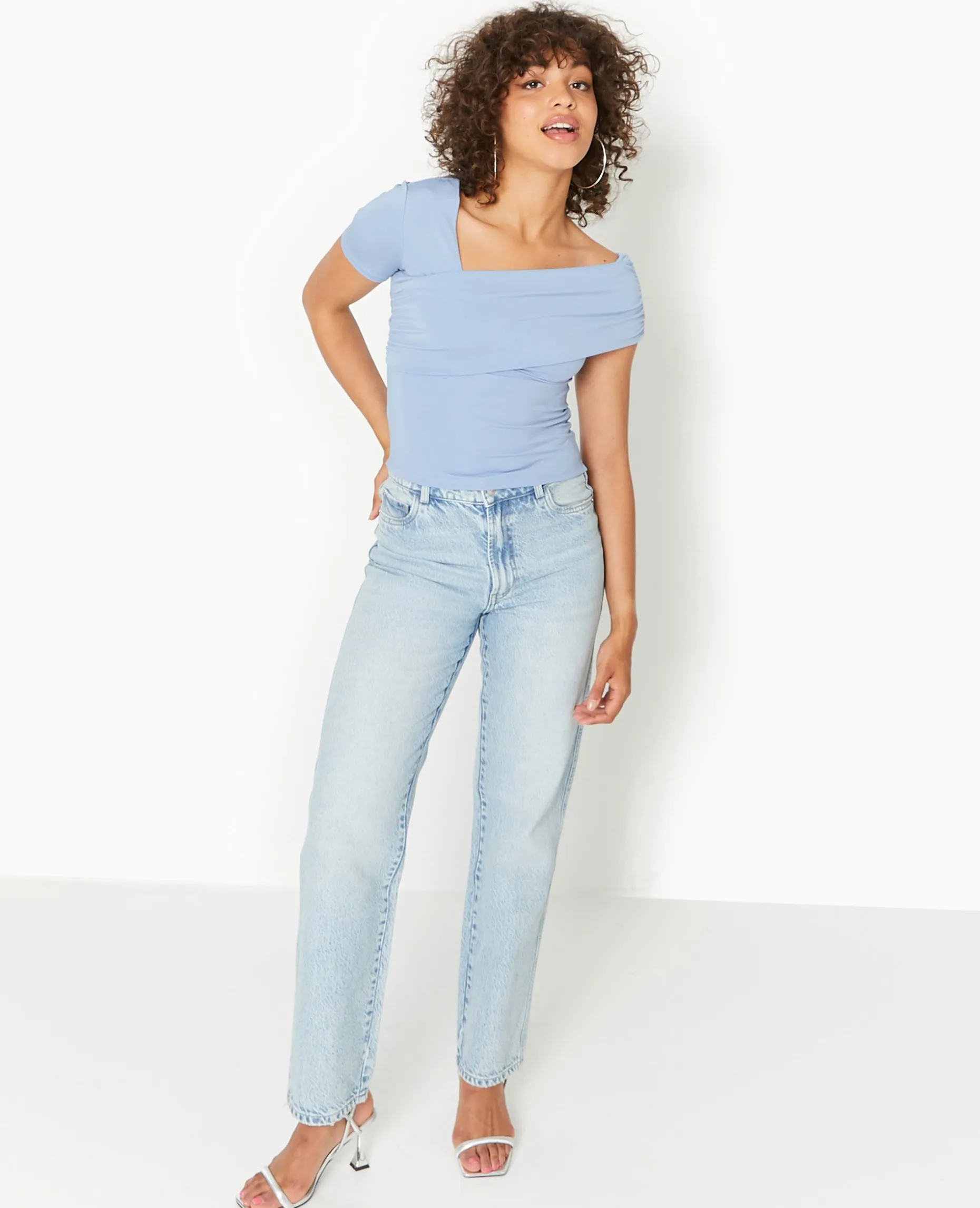 Top Asymétrique One Shoulder - Bleu