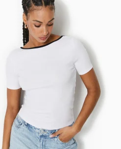 Top Avec Dos Dégagé - Blanc