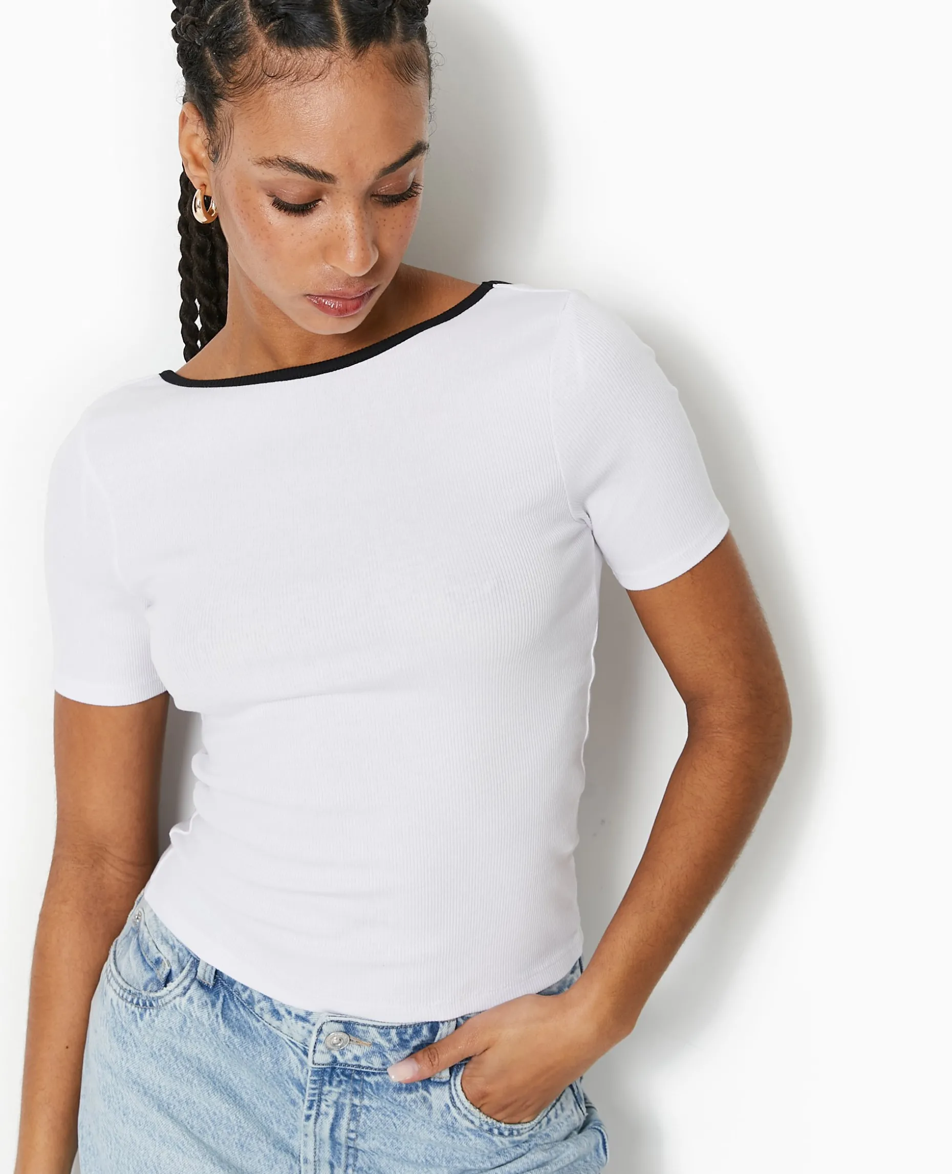 Top Avec Dos Dégagé - Blanc