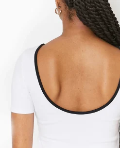 Top Avec Dos Dégagé - Blanc
