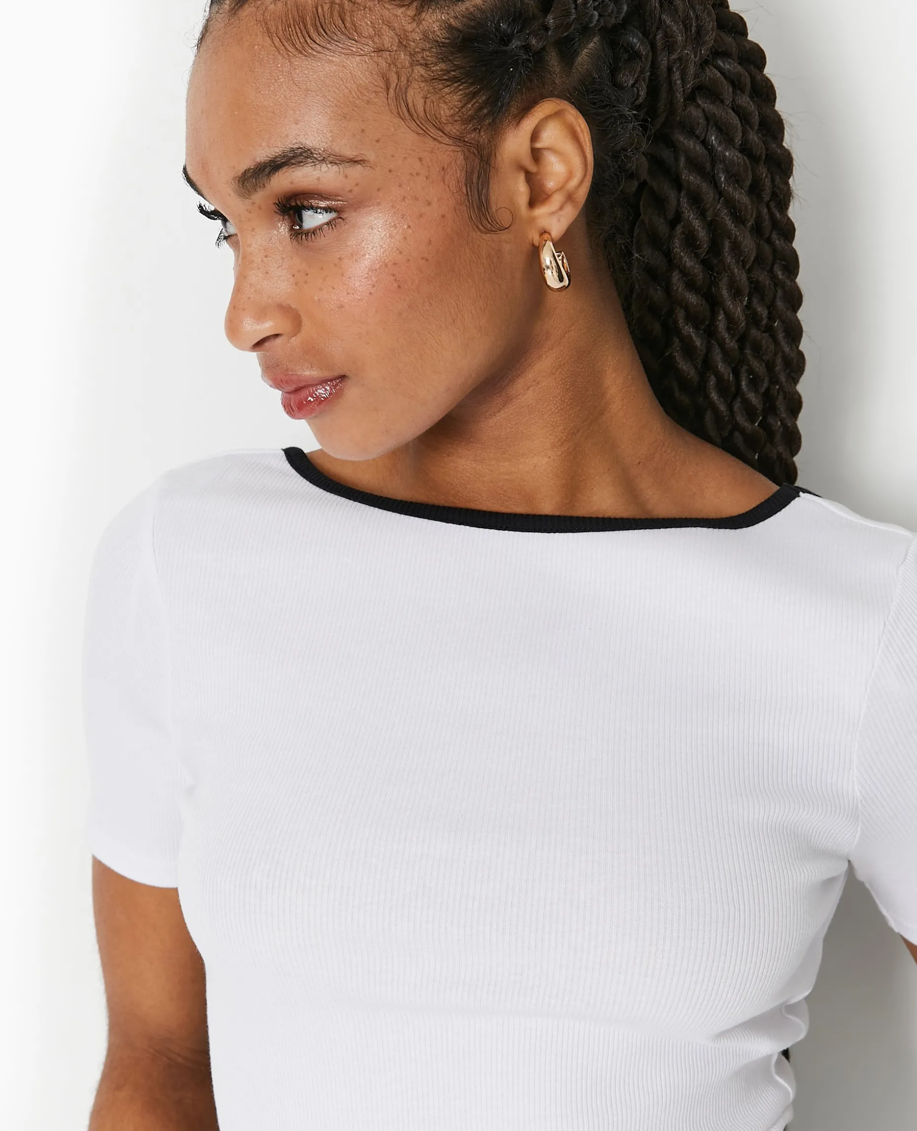 Top Avec Dos Dégagé - Blanc