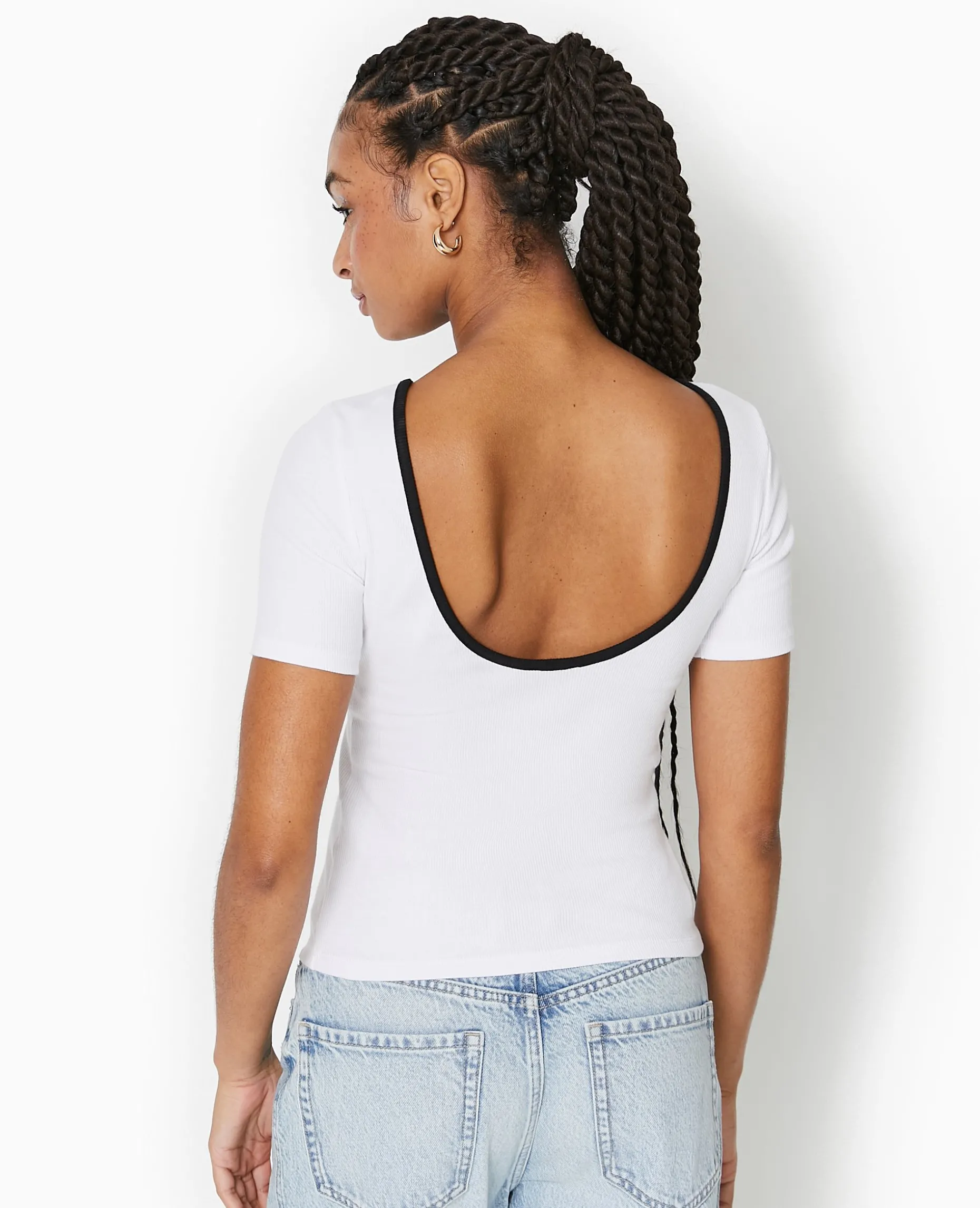 Top Avec Dos Dégagé - Blanc