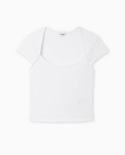 Top Avec Encolure Dégagée - Blanc