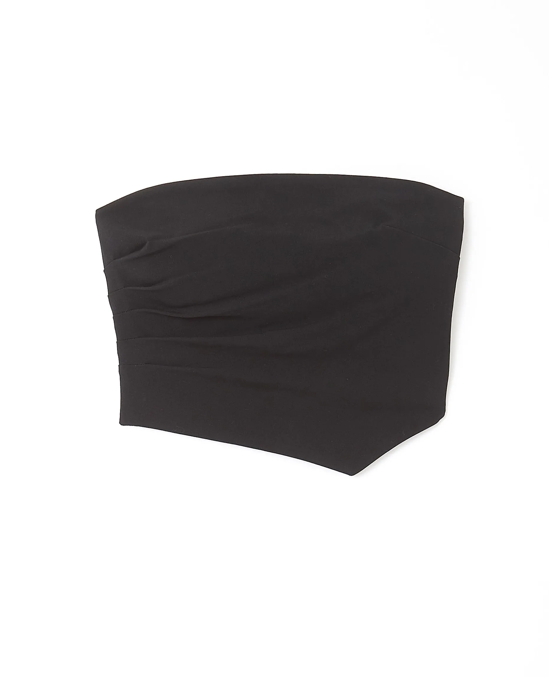 Top Bustier Asymétrique Avec Pinces - Noir