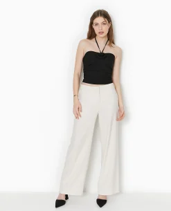 Top Bustier Avec Fleur - Noir