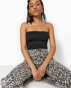 Top Bustier Avec Petit Nœud - Noir