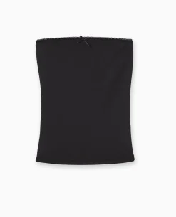 Top Bustier Avec Petit Nœud - Noir