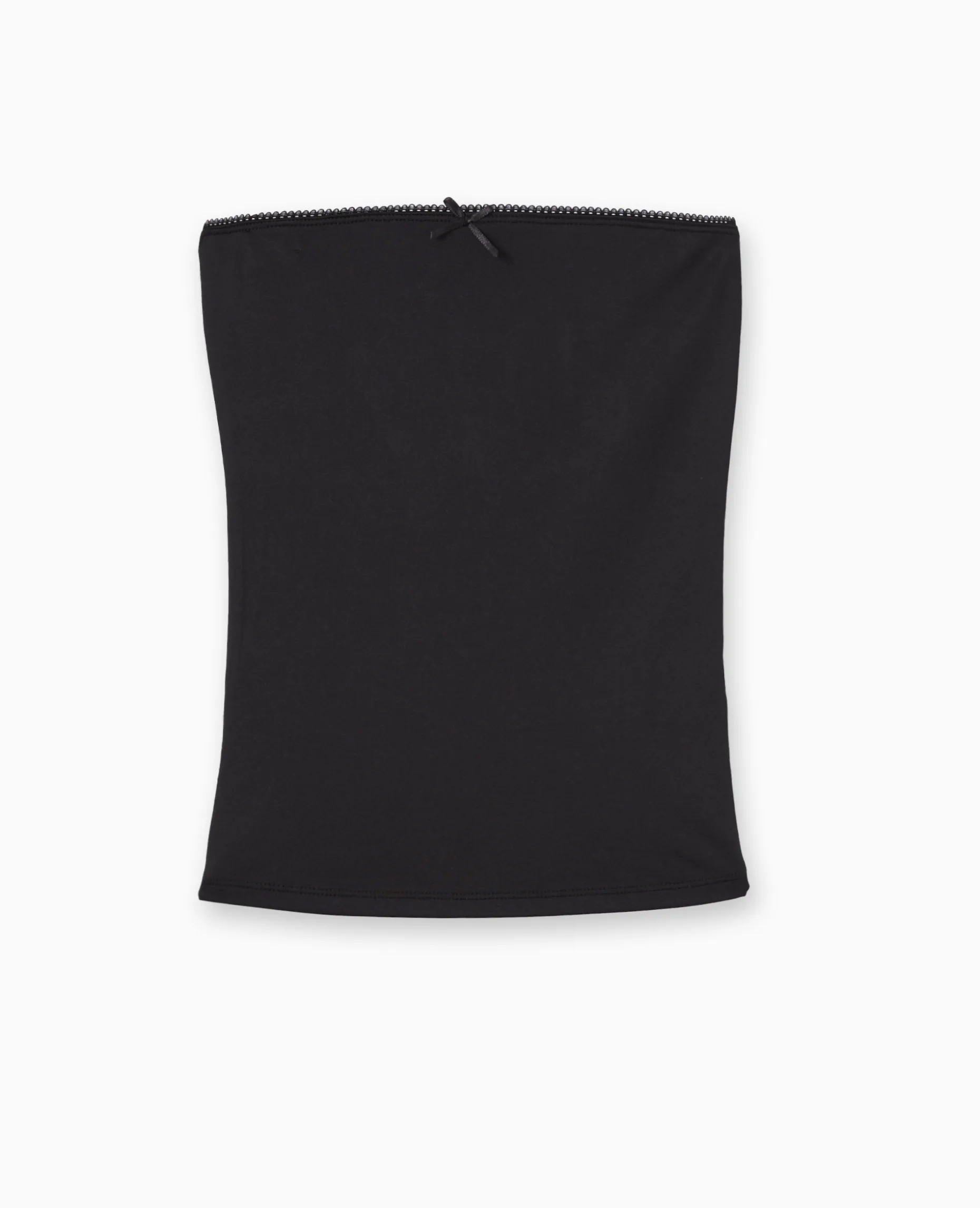 Top Bustier Avec Petit Nœud - Noir