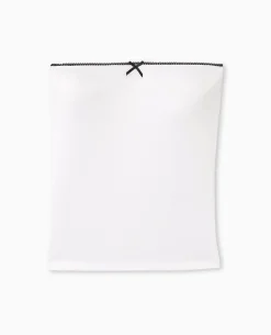 Top Bustier Avec Petit Nœud - Blanc