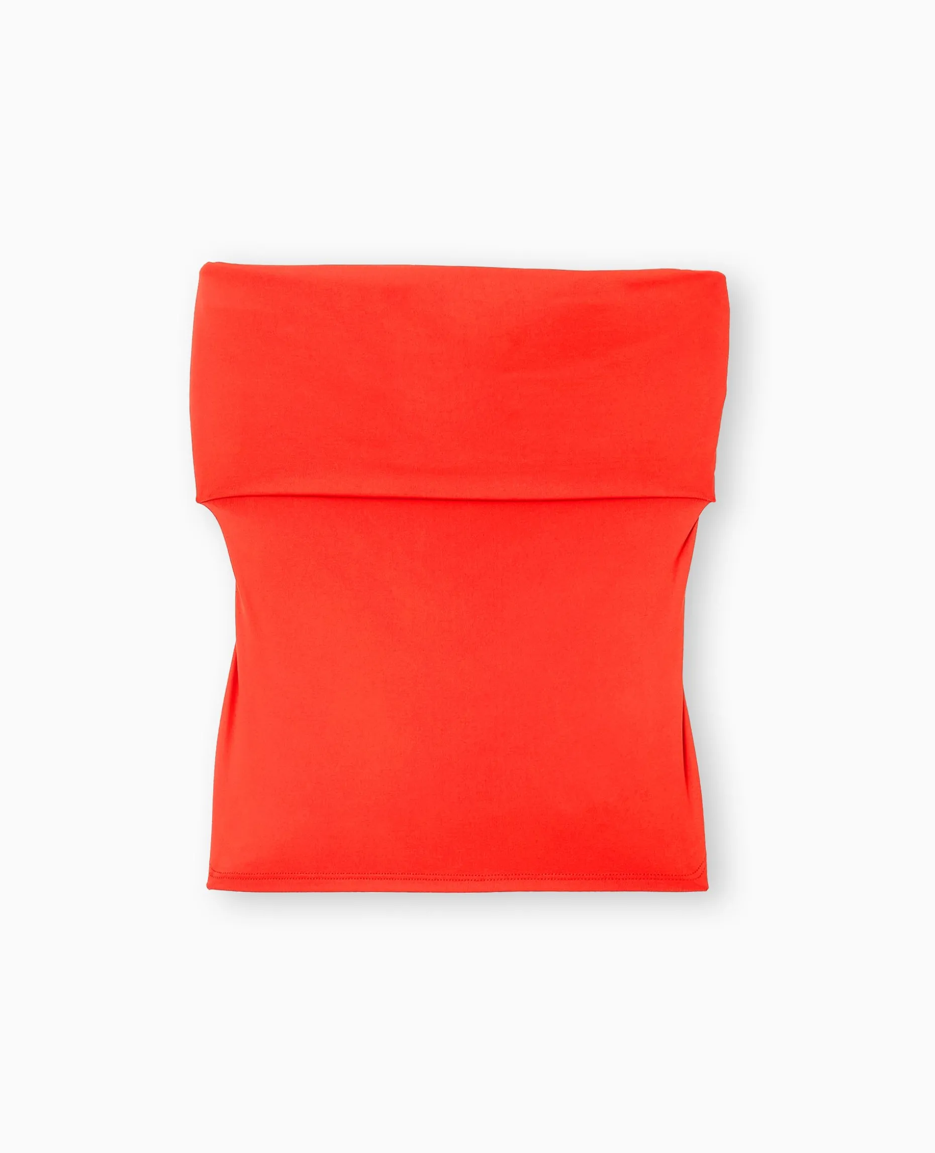 Top Bustier Avec Revers - Rouge