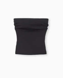 Top Bustier Avec Revers - Noir