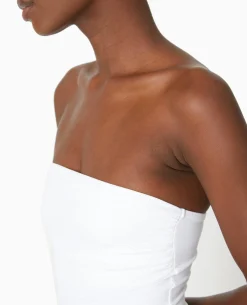 Top Bustier Avec Revers - Blanc