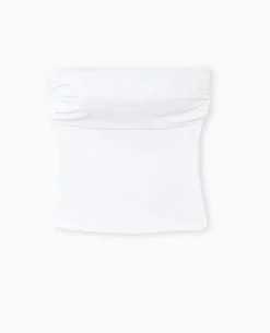 Top Bustier Avec Revers - Blanc