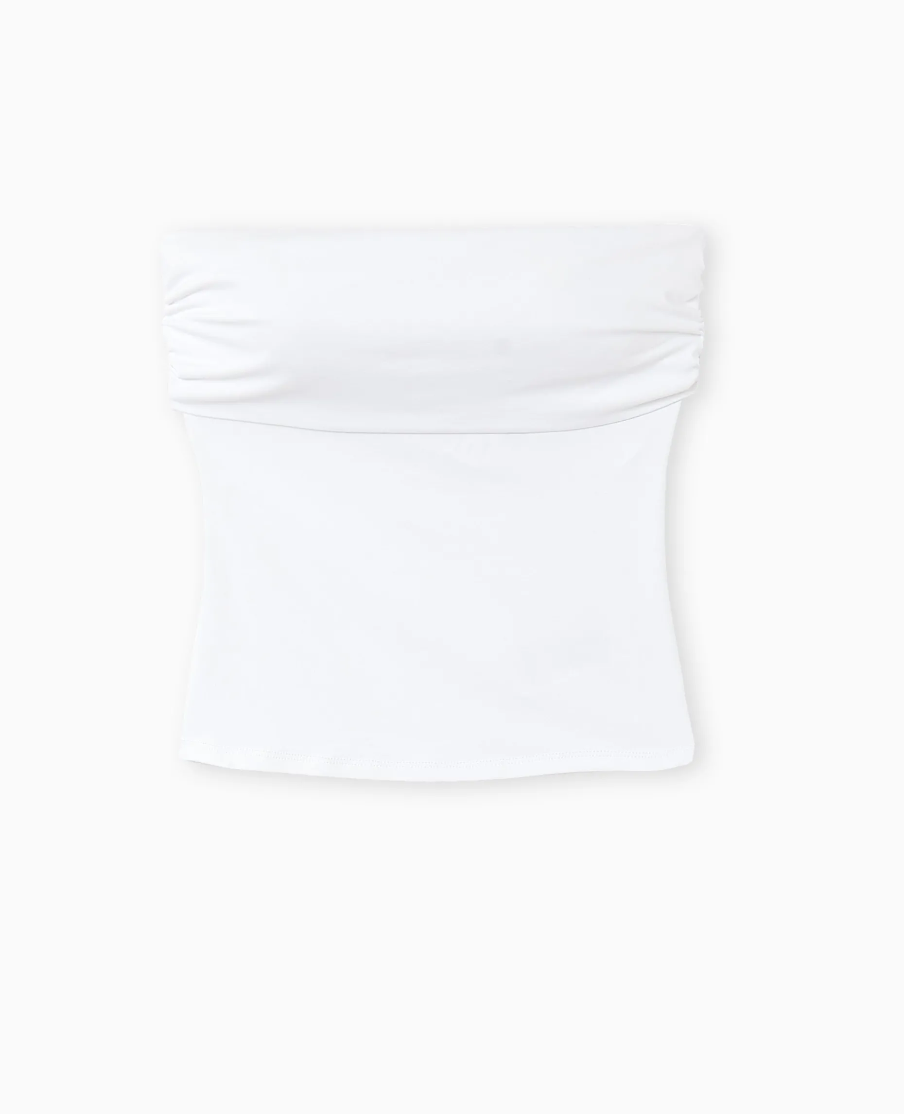 Top Bustier Avec Revers - Blanc