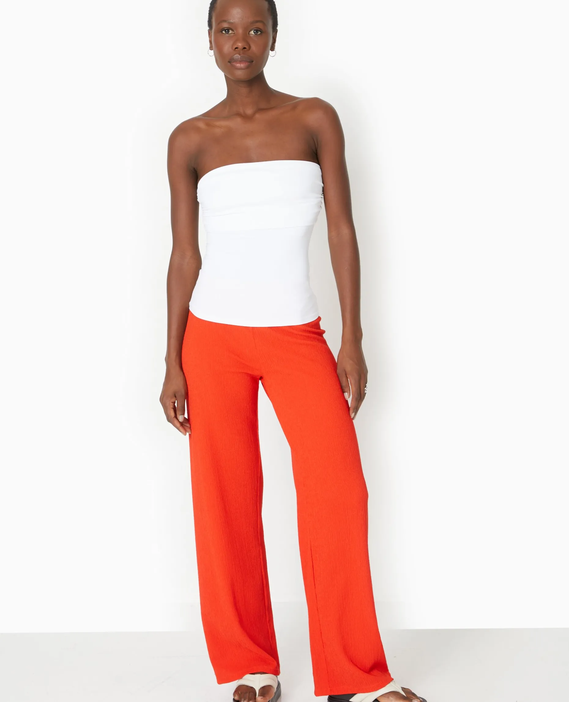 Top Bustier Avec Revers - Blanc