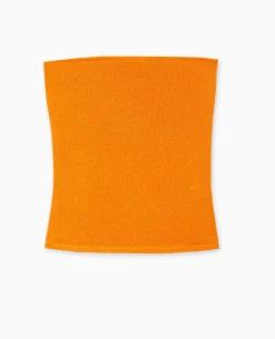 Top Bustier Bandeau En Maille - Orange