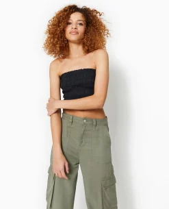Top Bustier Smocké - Noir