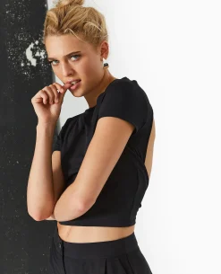 Top Court Avec Cut Out Dos - Noir