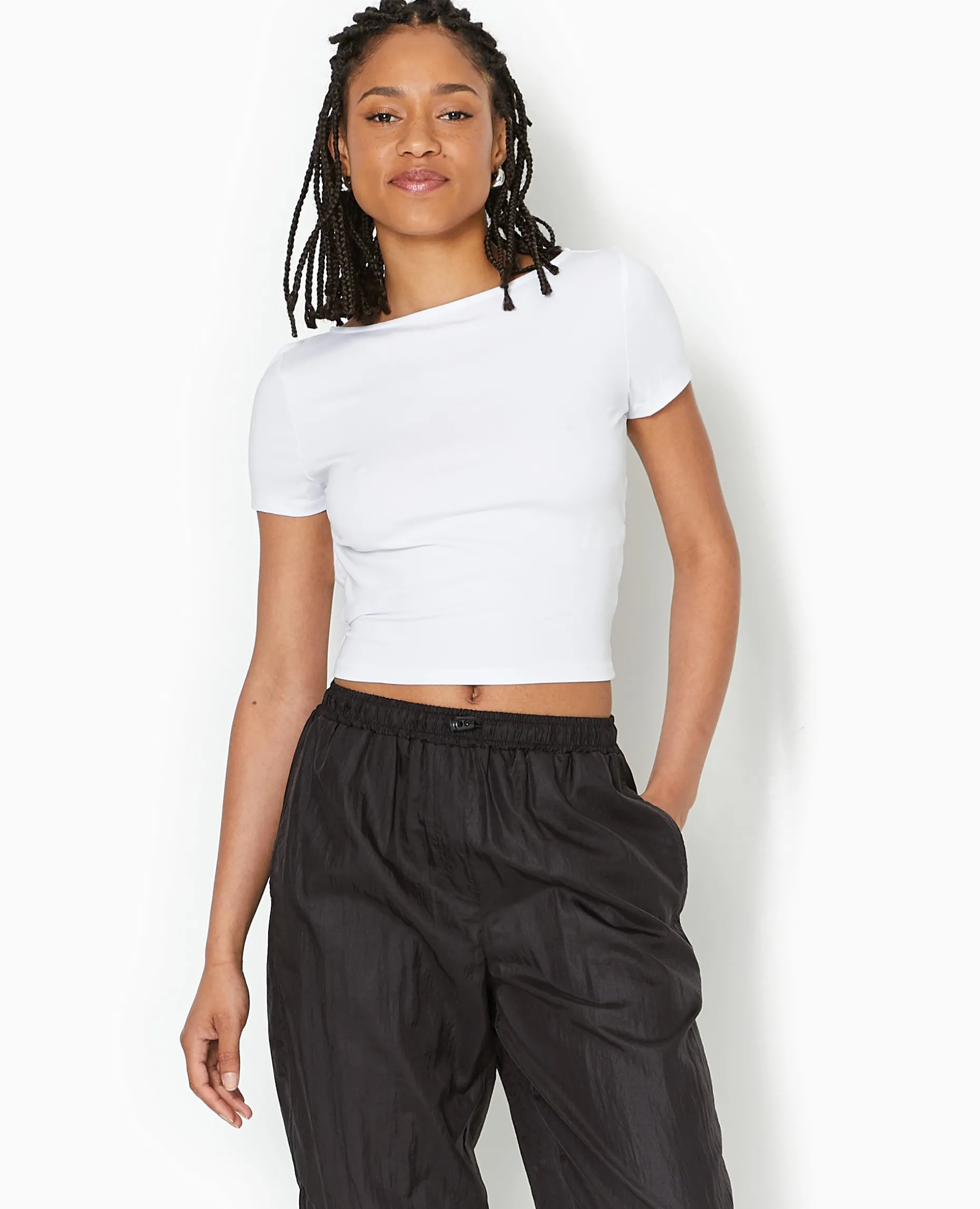 Top Court Avec Cut Out Dos - Blanc