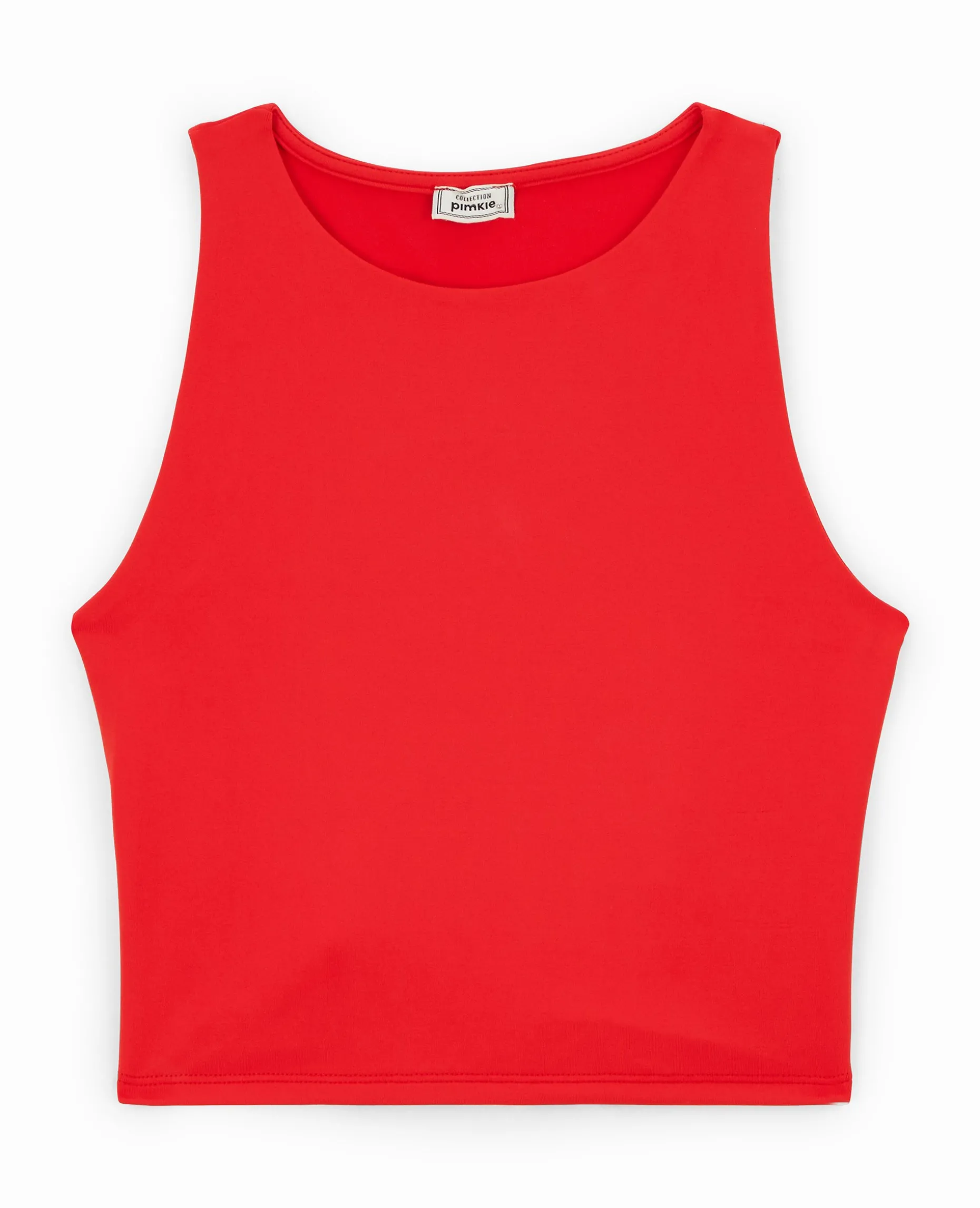 Top Court Avec Cut Out Et Laçage Dos - Rouge