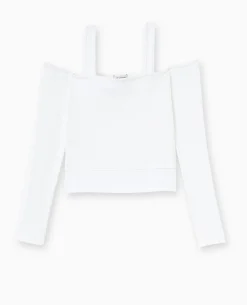 Top Court Effet 2 En 1 - Blanc