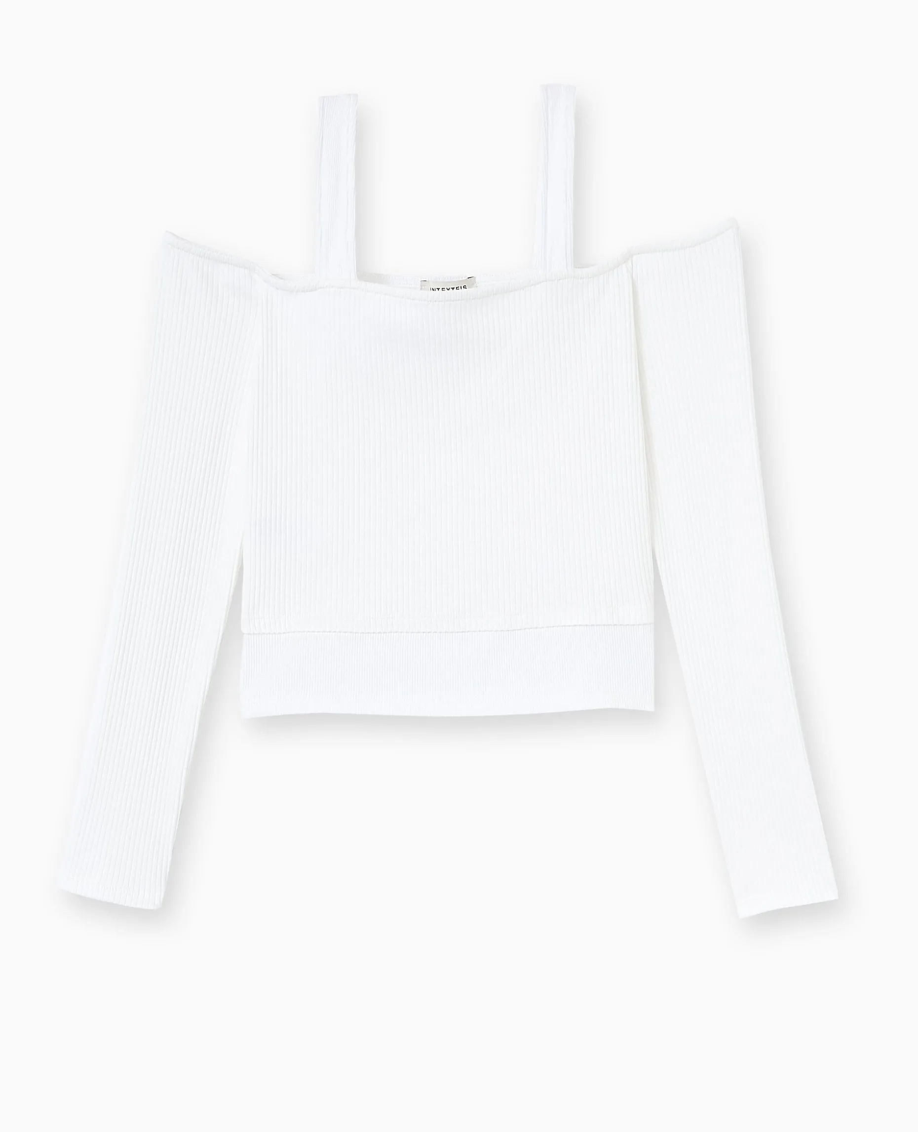 Top Court Effet 2 En 1 - Blanc