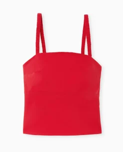 Top Dos-nu Avec Bretelles élastiquées - Rouge