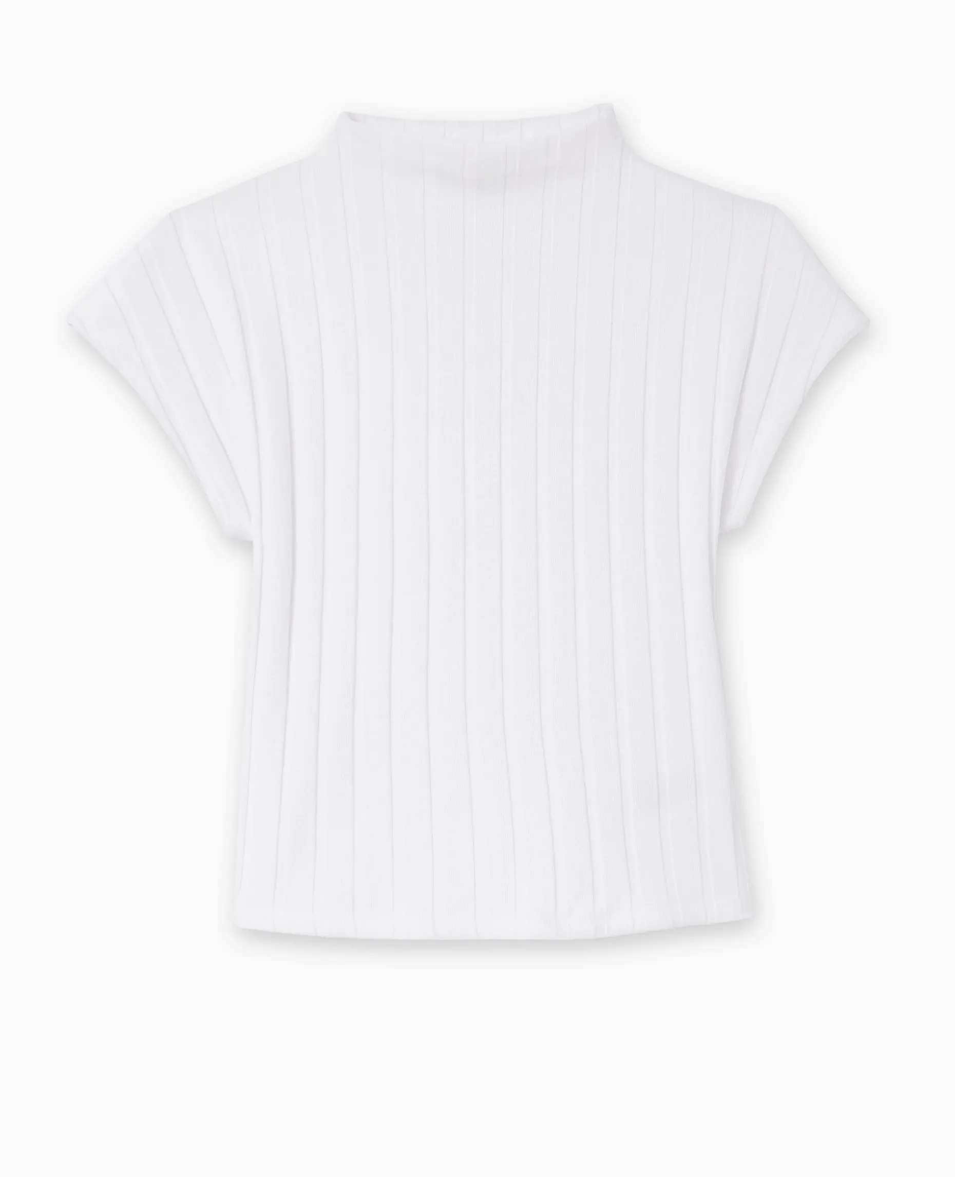 Top En Maille Côtes Plates - Blanc