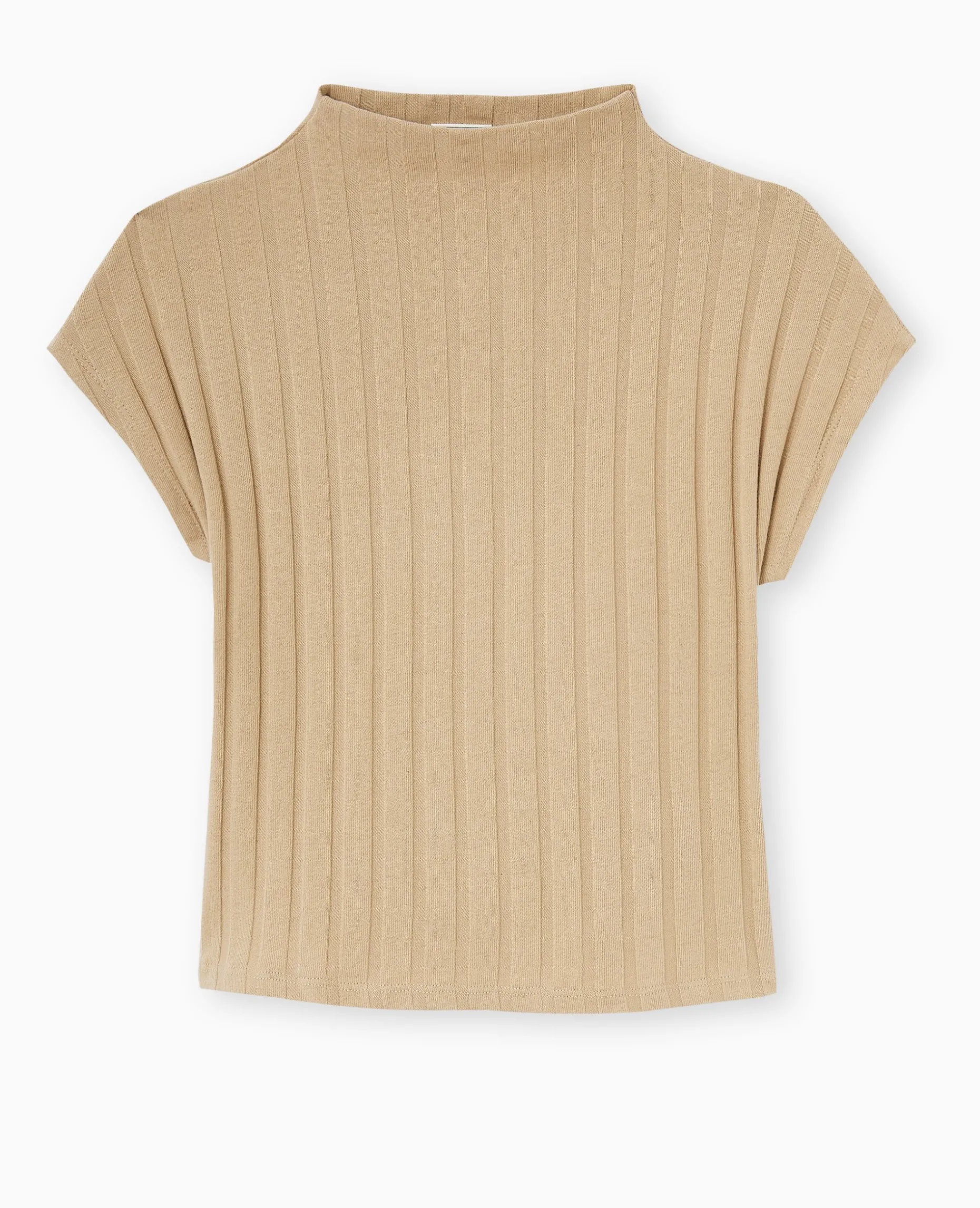 Top En Maille Côtes Plates - Beige