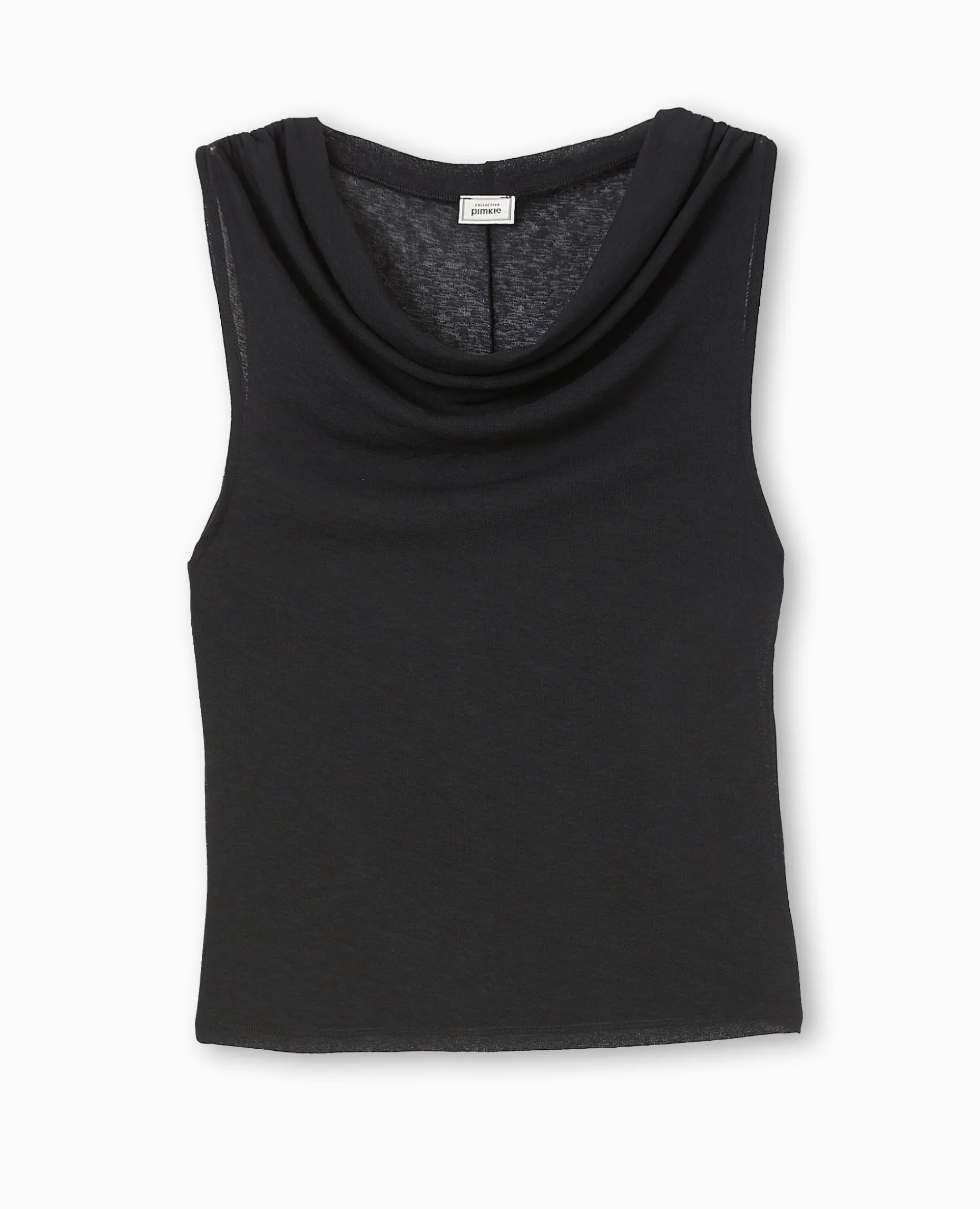 Top En Maille Légè;re Avec Encolure Bénitier - Noir