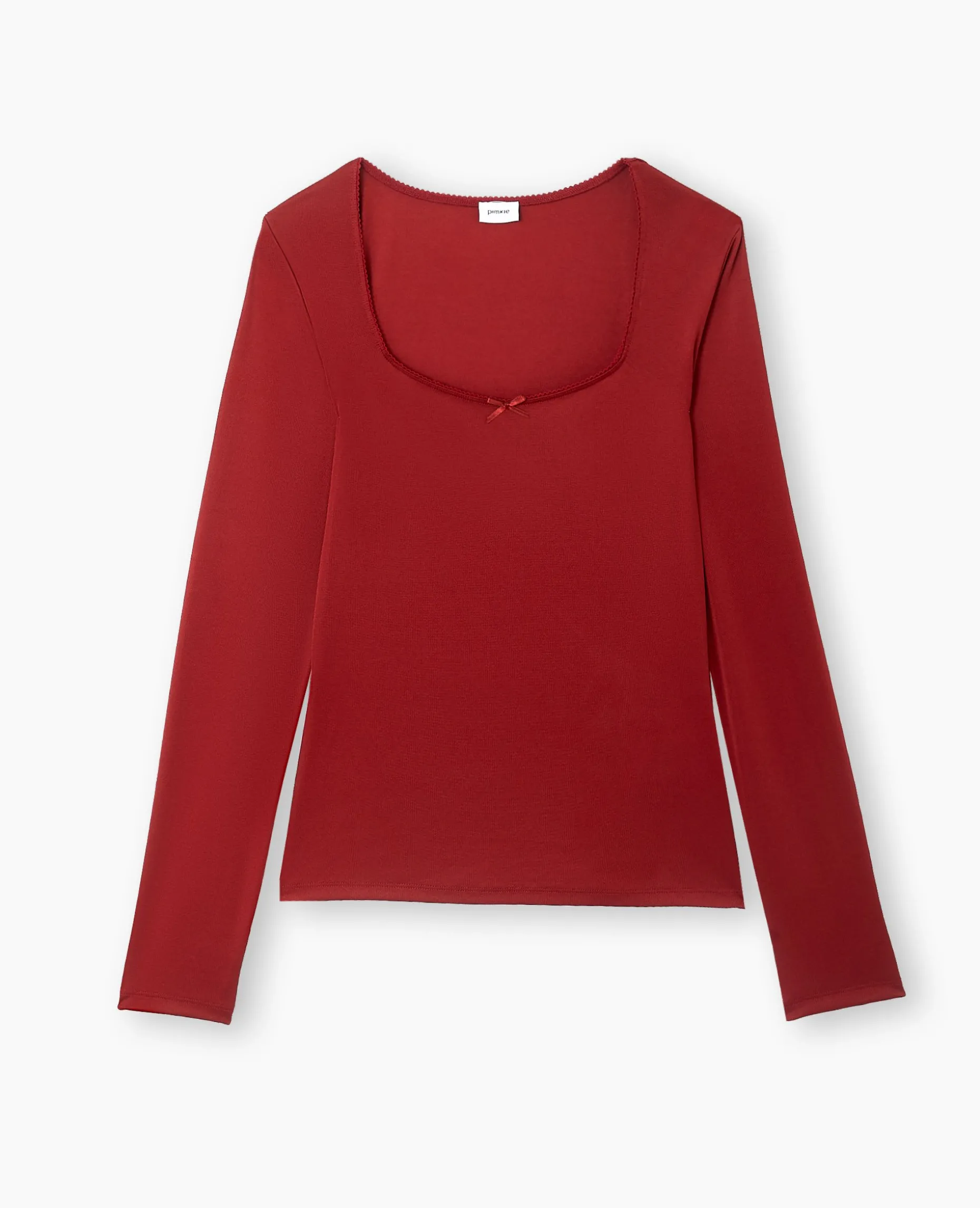 Top Manches Longues En Maille Extensible - Bordeaux