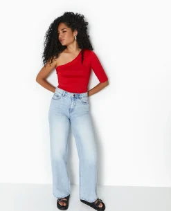 Top One Shoulder Asymétrique - Rouge