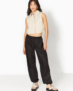 Top Veste Sans Manches Avec Poches - Beige