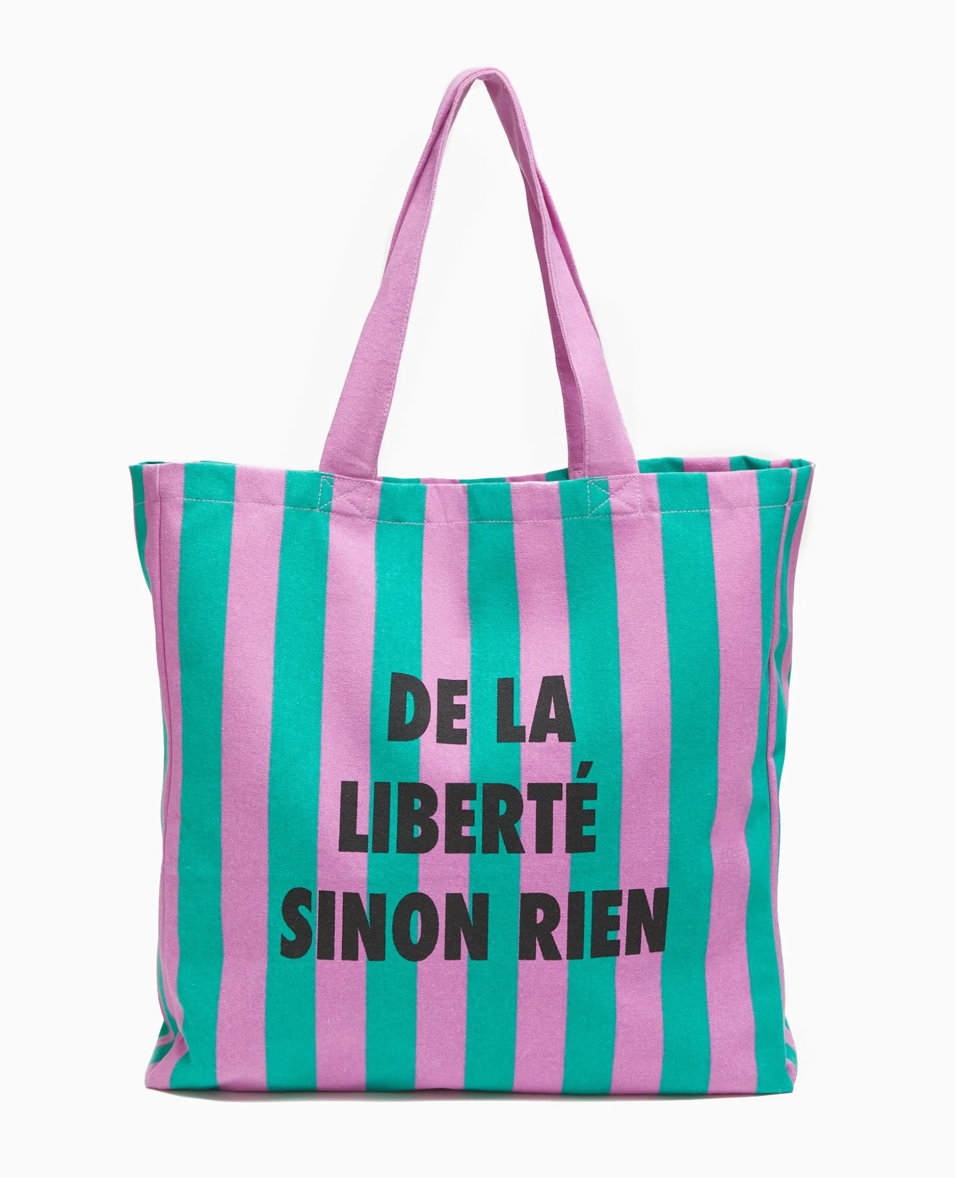 Tote Bag XXL Rayé - Lilas