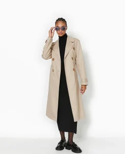 Trench En Toile Avec Ceinture - Beige