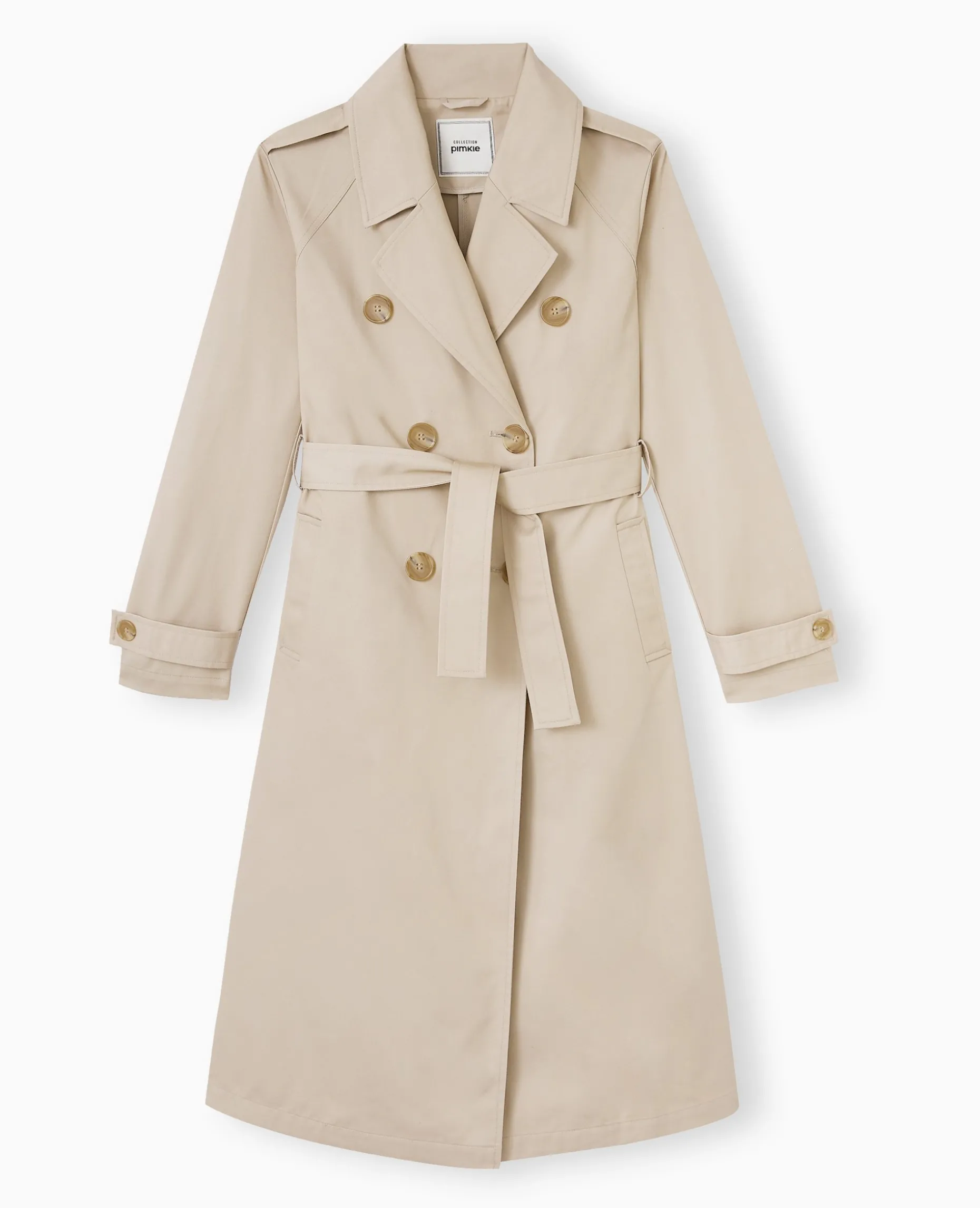 Trench En Toile Avec Ceinture - Beige