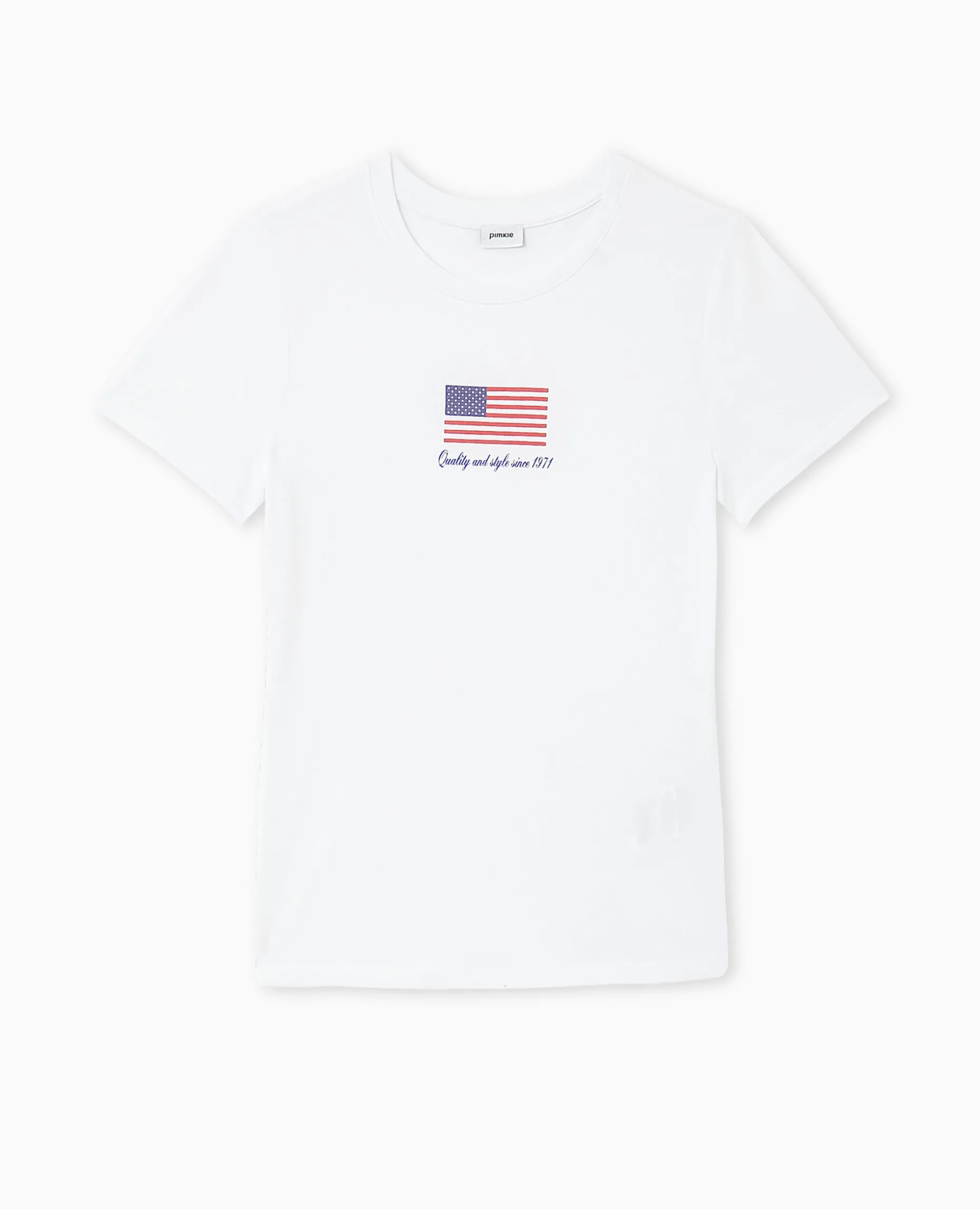 T-shirt Ajusté Avec Print - Blanc