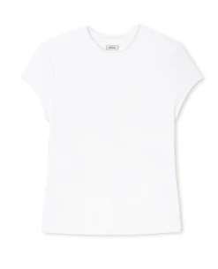 T-shirt Ajusté En Maille Extensible - Blanc