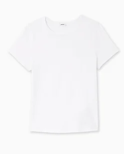 T-shirt Ajusté Manches Courtes - Blanc