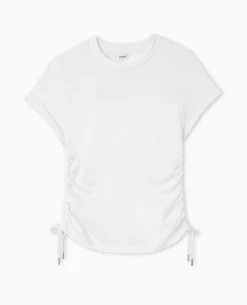 T-shirt Avec Liens Coulissés à Nouer - Blanc