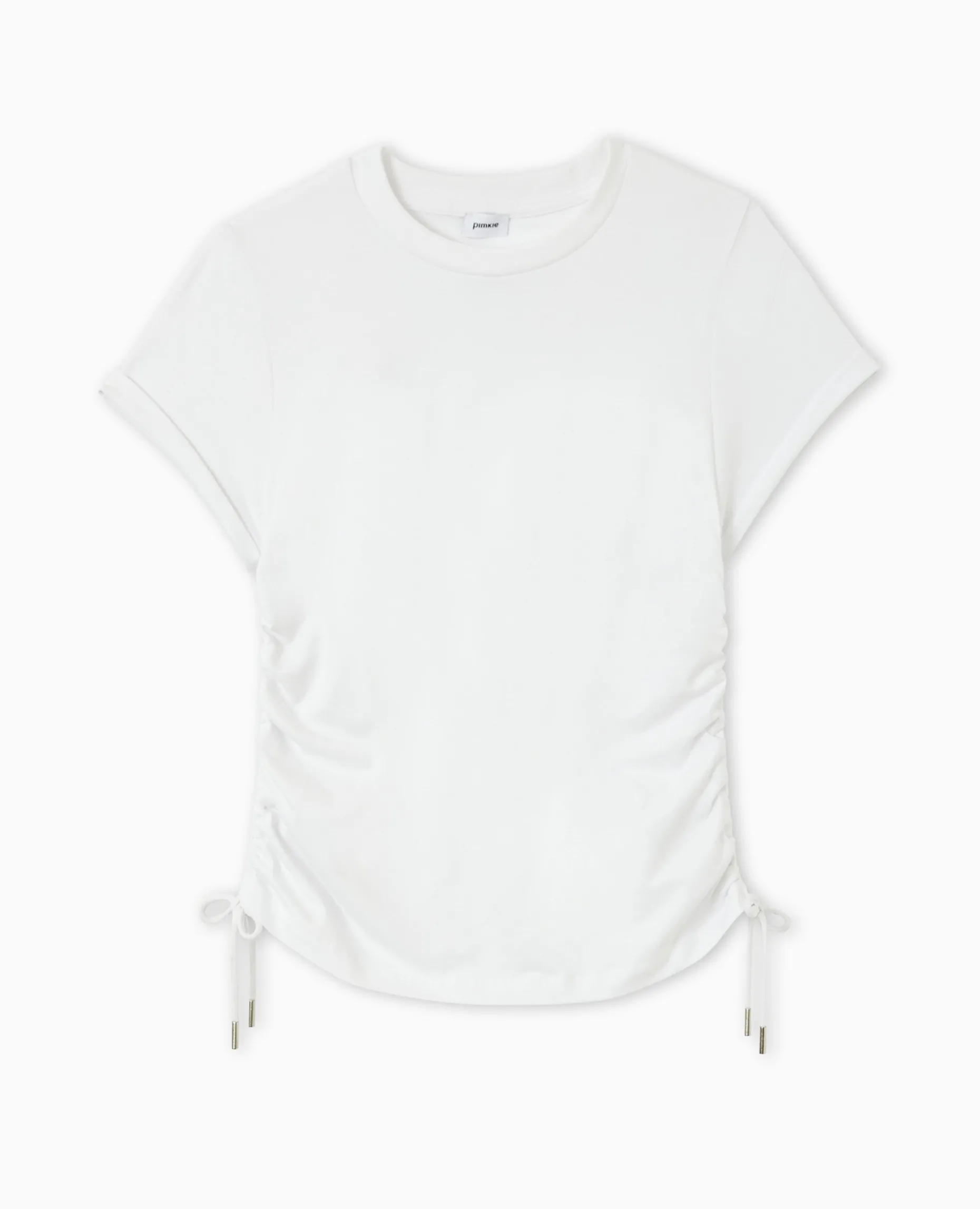 T-shirt Avec Liens Coulissés à Nouer - Blanc