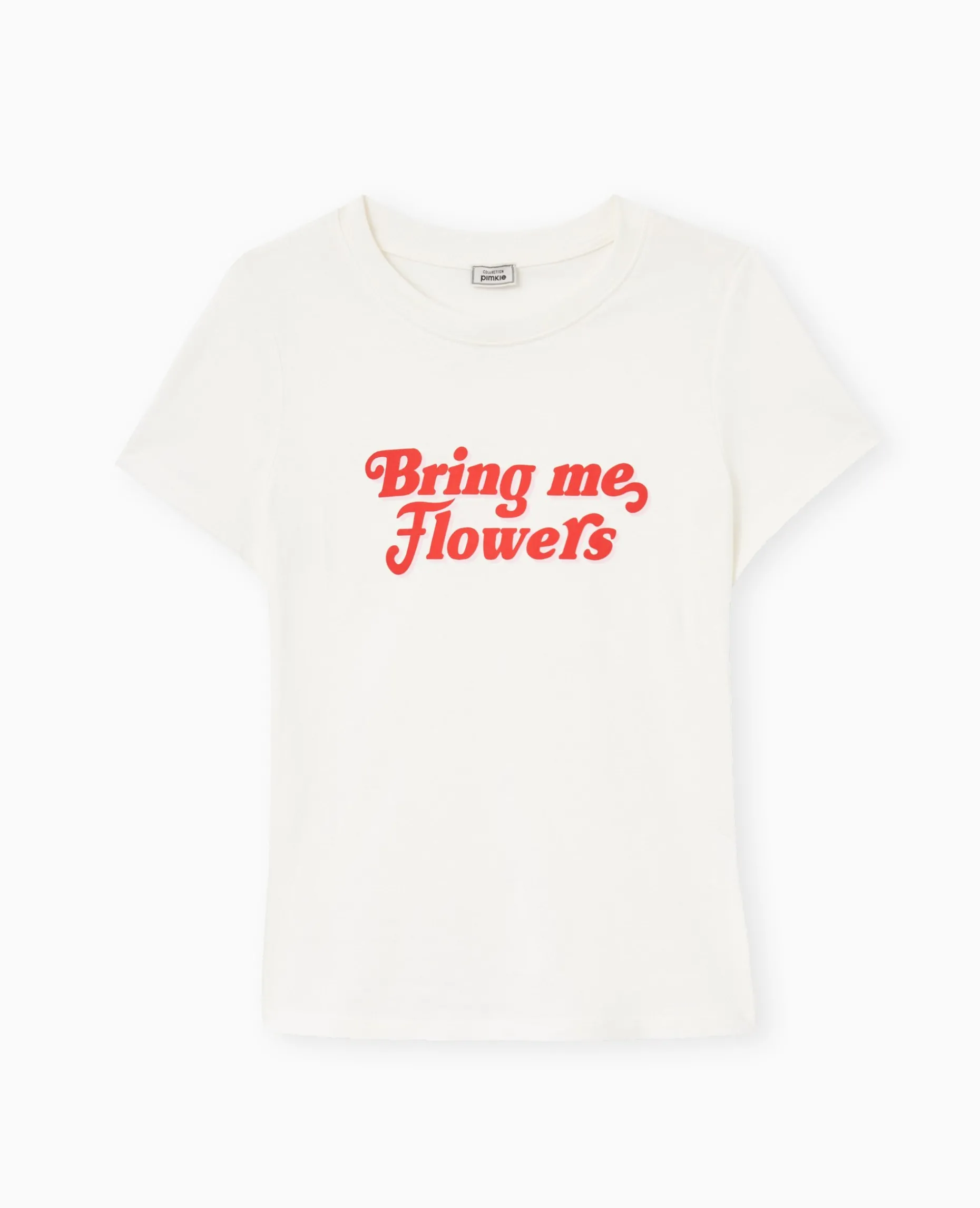 T-shirt Manches Courtes Avec Print - écru