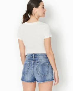 T-shirt Manches Courtes Avec Print - écru