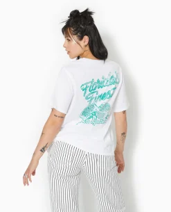 T-shirt Oversize Avec Print Poitrine Et Dos - Blanc