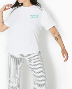 T-shirt Oversize Avec Print Poitrine Et Dos - Blanc