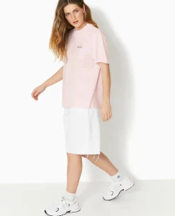 T-shirt Oversize Avec Print Poitrine Et Dos - Rose