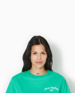 T-shirt Oversize Avec Print Poitrine Et Dos - Vert